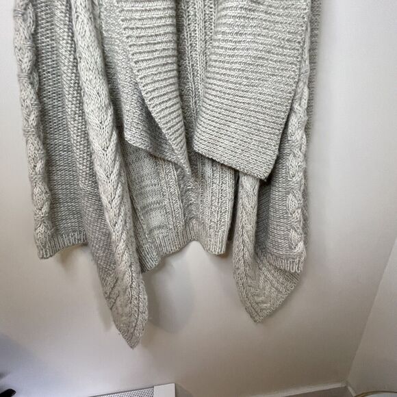 YIGAL AZROUEL Chunky Knit Merino Draped Front Cardi Sweater Women S OVERSIZE - Picture 12 of 15